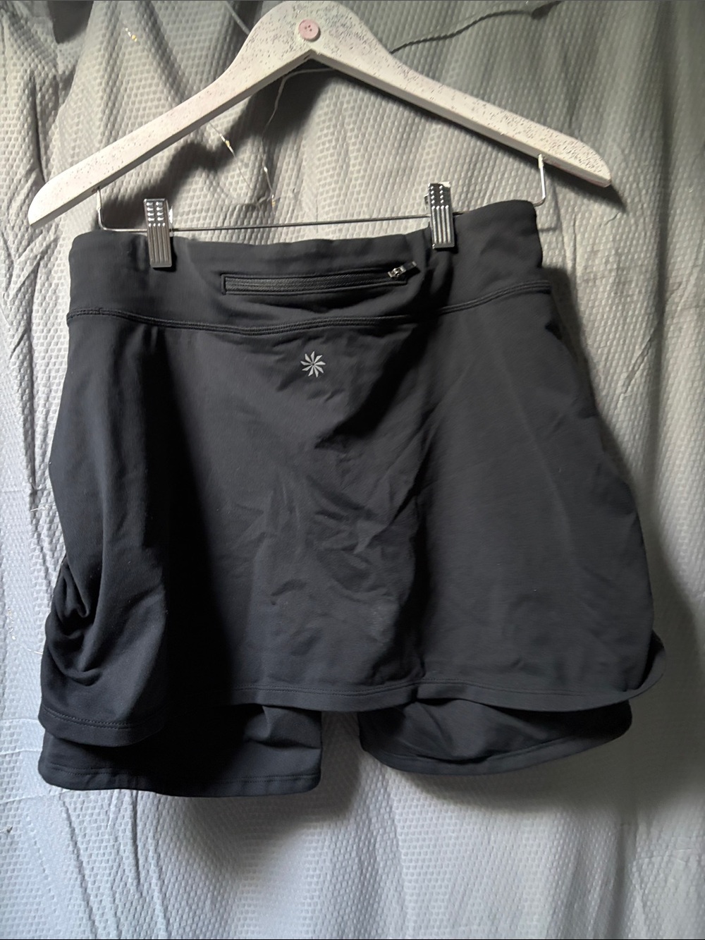 Athleta Black Women's Active Skort with Zip Pocket